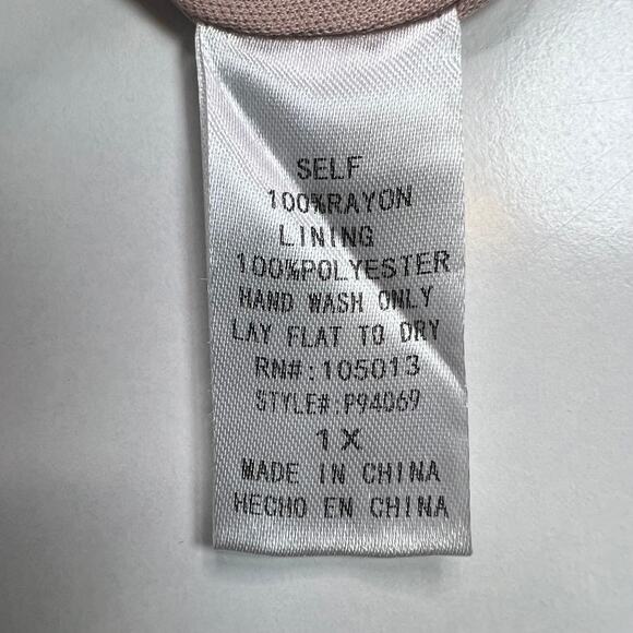 Savanna Jane Animal Print Embroidered Boho Shirt Dress Ruffle Hem Casual Size 1X - Picture 16 of 16